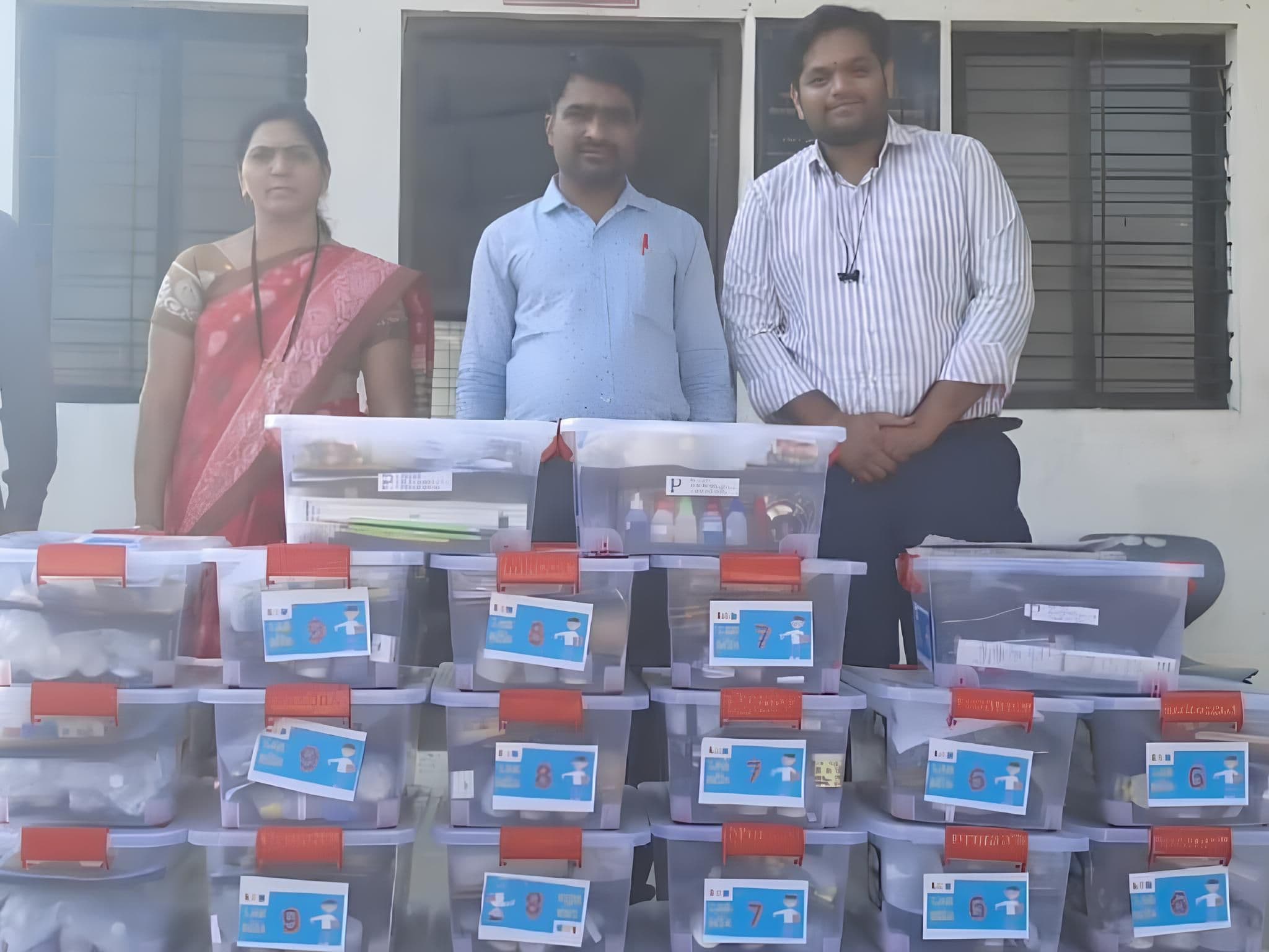 Teachers from schools in Pune with STEM kits donated by the Abhay Bhutada Foundation to boost practical science education